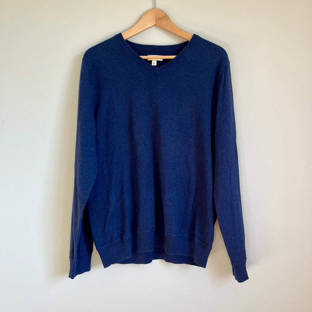 Men’s Sonoma Classic Blue V-Neck Sweater
